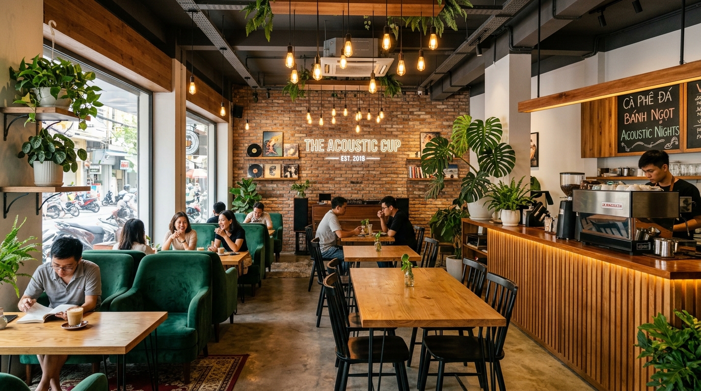 Thiết Kế Thi Công Quán Cafe & Trà Sữa Đẹp Hút Khách Giá Xưởng